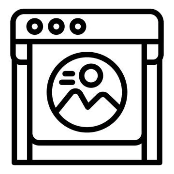 Offset device icon outline vector. Plotter device Stock Illustration
