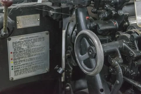 Offset paper machine Stock Photos