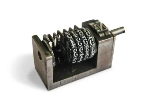 Offset press part - numerator 스톡 사진