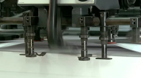 Offset printed machine Stock Footage 66552098