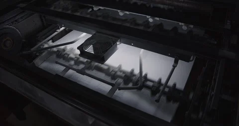 Offset printer machine in printing house Stock Footage 269978778