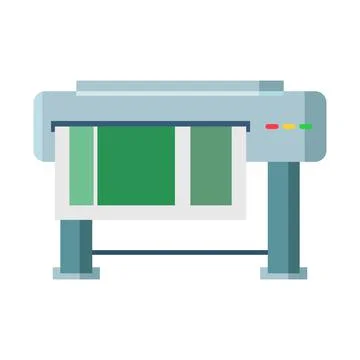 Offset printing flat clipart vector illustration Stock Illustration