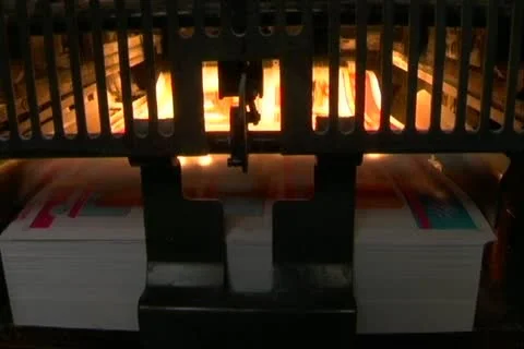 Offset printing machine in operation 3 Stock-Footage 11361655