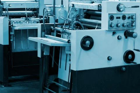Offset printing machine Stock Photos