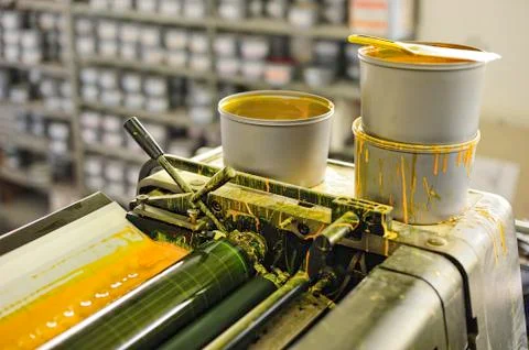 Offset printing machine Stock Photos