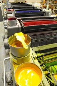 Offset printing machine Stock Photos