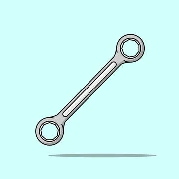 Offset Rings Spanner Stock Illustration