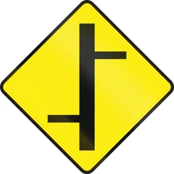 Offset Roads Ahead In Ireland Stock Illustration