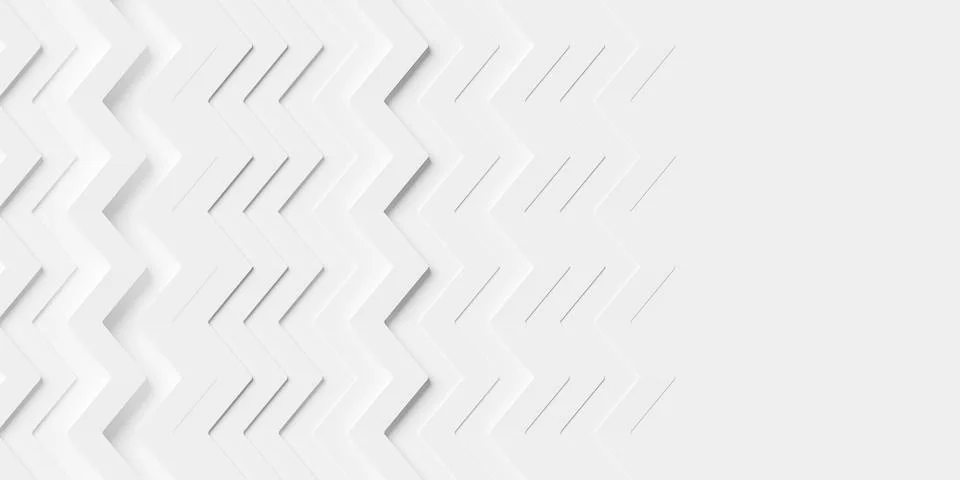 Offset vertical white zig-zag triangle lines or boxes geometry background w.. Illustrazione stock