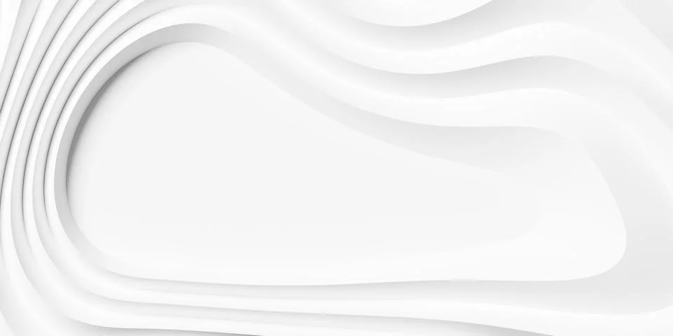 Offset white organic smooth wave shapes with copy space in the center geome.. Stock Illustration