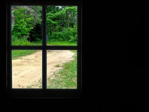 Offset Window With Rural Scene Stock Photos