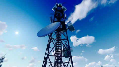 Offshore 5g power generation base station Stock Footage 218425108