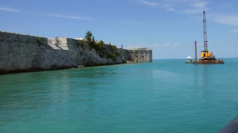 Offshore Bermuda Rig Stock Footage 11800976