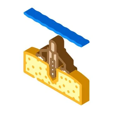 Offshore drilling petroleum engineer isometric icon vector illustration Stockillustratie