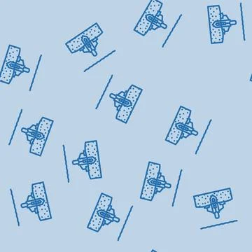 Offshore drilling petroleum engineer line vector seamless pattern Stock Illustration