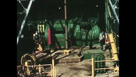 An offshore drilling rig is built in the... | Stock Video | Pond5