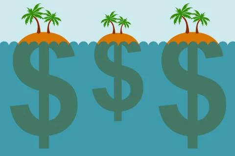 Offshore finance Stock Illustration