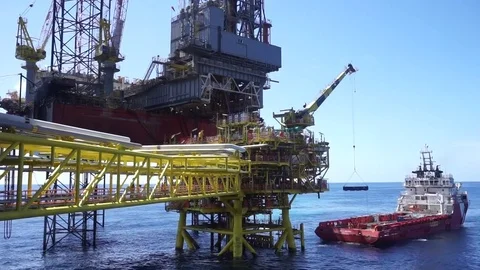 Offshore heavy lifting. Video stock 83605632