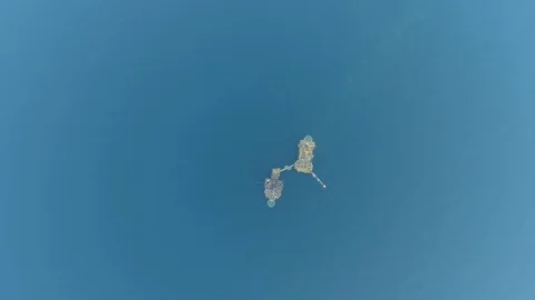 Offshore jack-up drilling rig and gas production platform Stock Footage 102480449