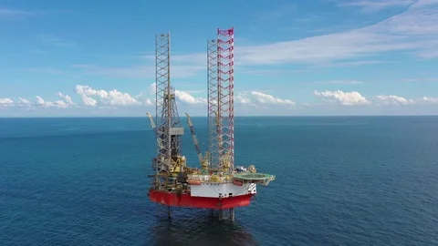 Offshore jack-up drilling rig Stock Footage 115402925