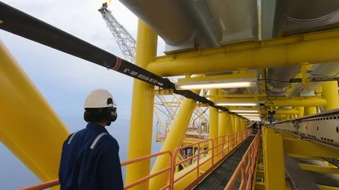 Offshore life Stock Footage 99141238