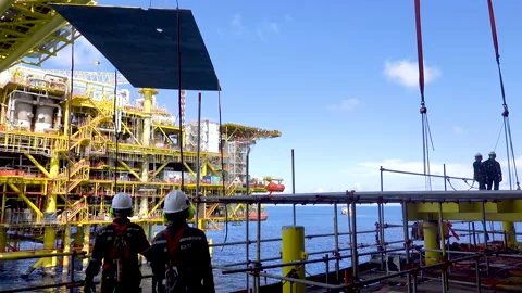 Offshore Lifting Activities Stock Footage 157492560