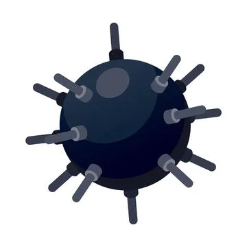 Offshore metallic buoyant device indicates marine danger and safety concerns 스톡 일러스트