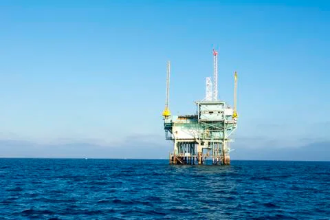 Offshore oil platform Stock Photos