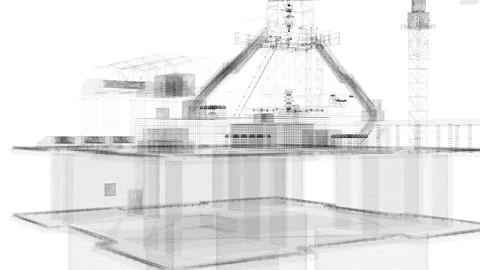 Offshore oil rig drilling platform concept Video stock 258539853