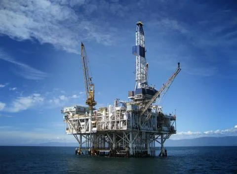 Offshore Oil Rig Drilling Platform Stock Photos