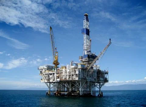 Offshore Oil Rig Drilling Platform Stock Photos