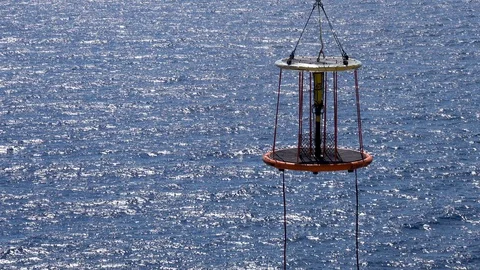 Offshore Personal Transfer Basket. Stock Footage 129583731