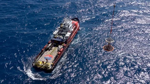 Offshore Personal Transfer Basket. Stock Footage 129586591