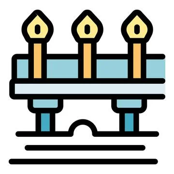 Offshore platform extracting natural resources from the ocean floor Illustrazione stock