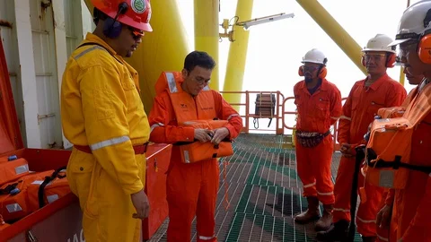 Offshore Safety Breifing. Stock Footage 129517714