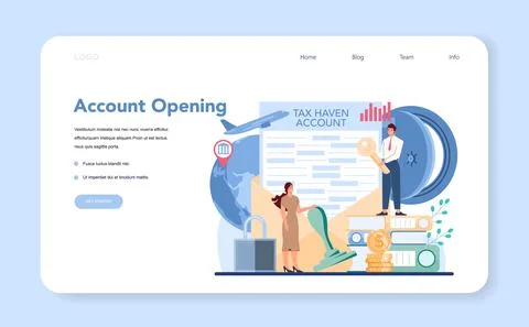Offshore specialist web banner or landing page. Professional Stock Illustration