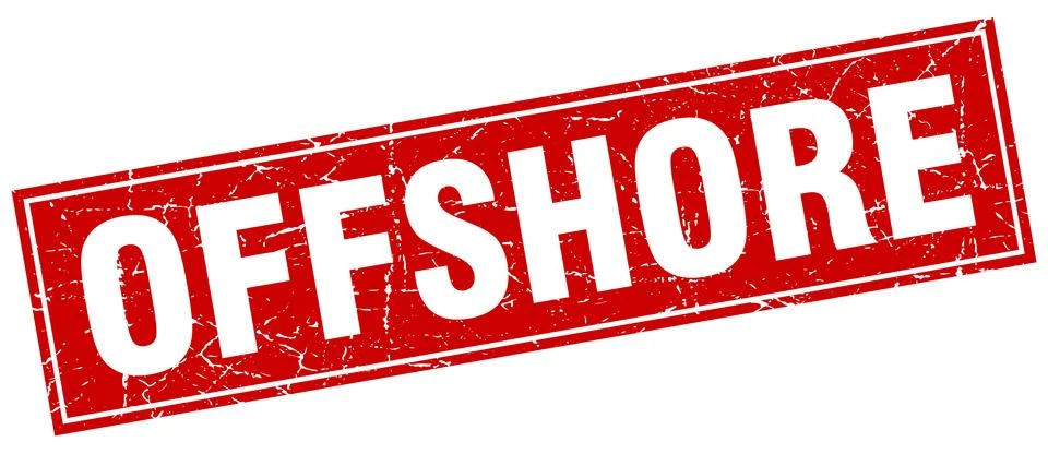Offshore square stamp Stock Illustration