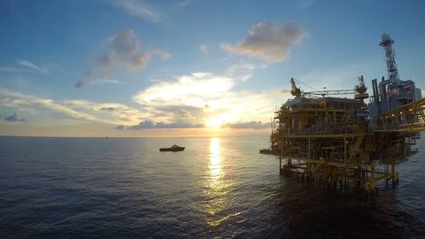 Offshore sunset time lapse 4k Stock Footage 90830077