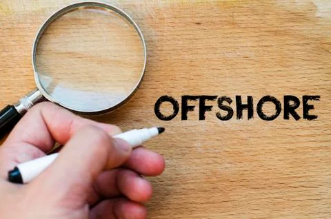Offshore text concept Stock Photos