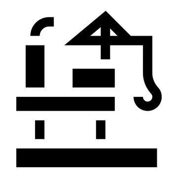 Offshore Vector Icon Design Illustration Illustrazione stock