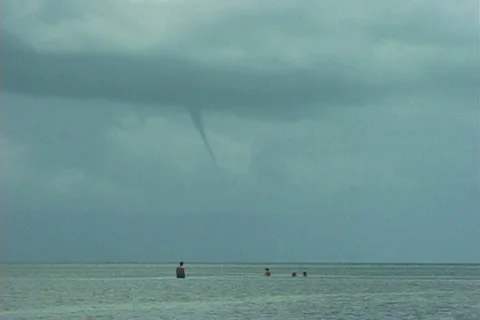 Offshore Waterspout Stock Footage 12654607