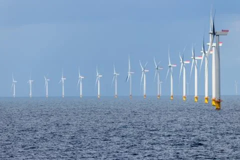 Offshore wind in Denmark. Stock Photos