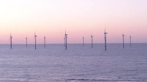 Offshore Wind Farm Stock Footage 249667476