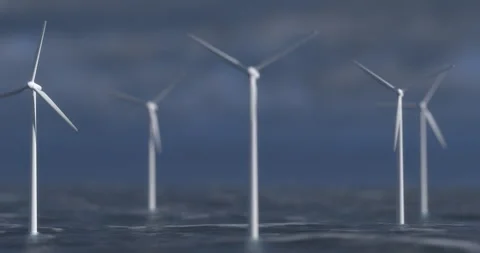 Offshore Wind Farm Stock Footage 278013764