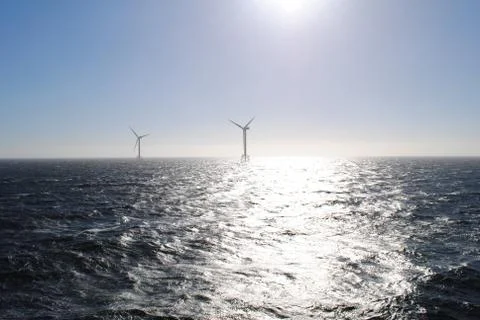 Offshore wind farm Industry Stockfoto's