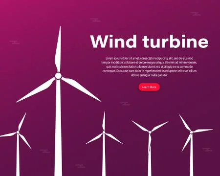 Offshore wind farm infographics template. Ecological power plant. Wind energy Stock Illustration