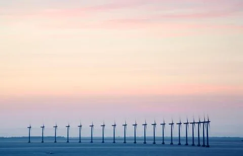 Offshore wind farm Stock Photos