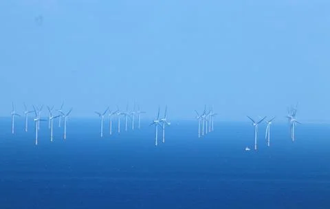 Offshore wind farm Stock Photos
