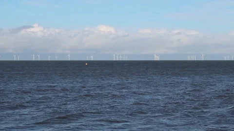 Offshore wind farm turbines Stock-Footage 260629314
