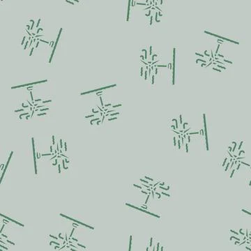 Offshore wind turbine glyph vector seamless pattern Stock Illustration